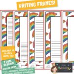 website preview writing frames RAINBOWS