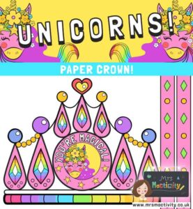 Unicorn Crown Craft Template | Mrs Mactivity