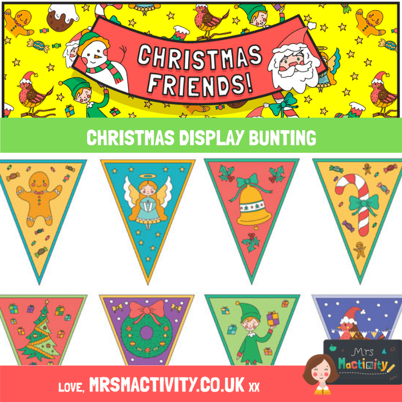 Christmas display bunting