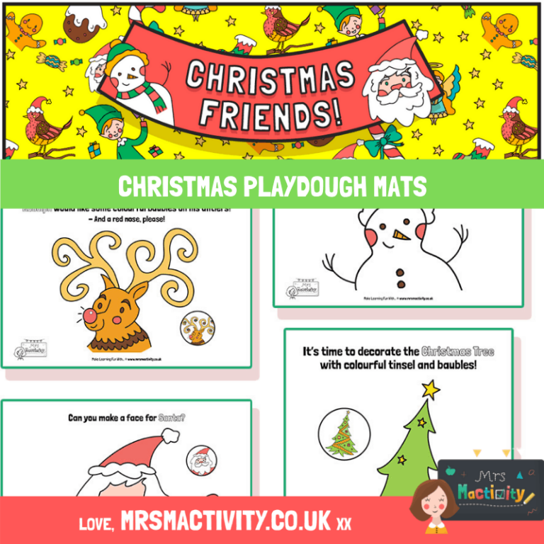 Christmas playdough mats