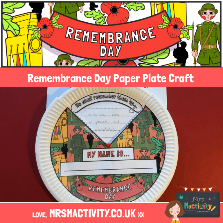 Remembrance Day Paper Plate Craft Activity | Mrs Mactivity