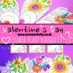 Valentine's Paper Flower Bouquet Craft