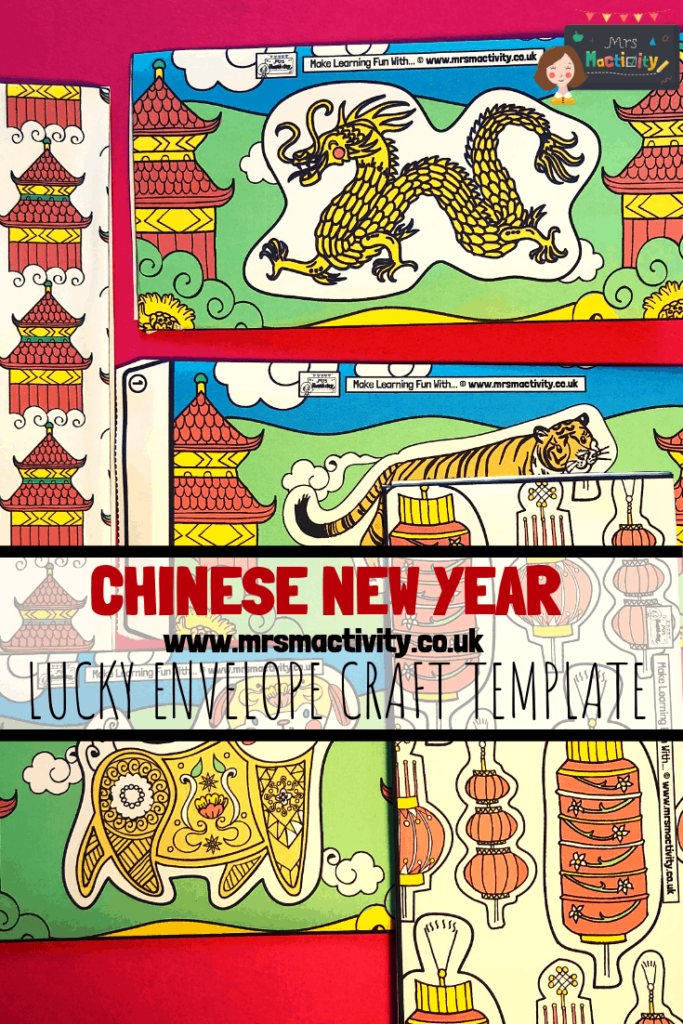 Chinese Lucky Envelope Craft Template Colour Primary Teaching Resources