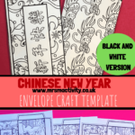 Chinese Lucky Envelope Craft Template – Black/White