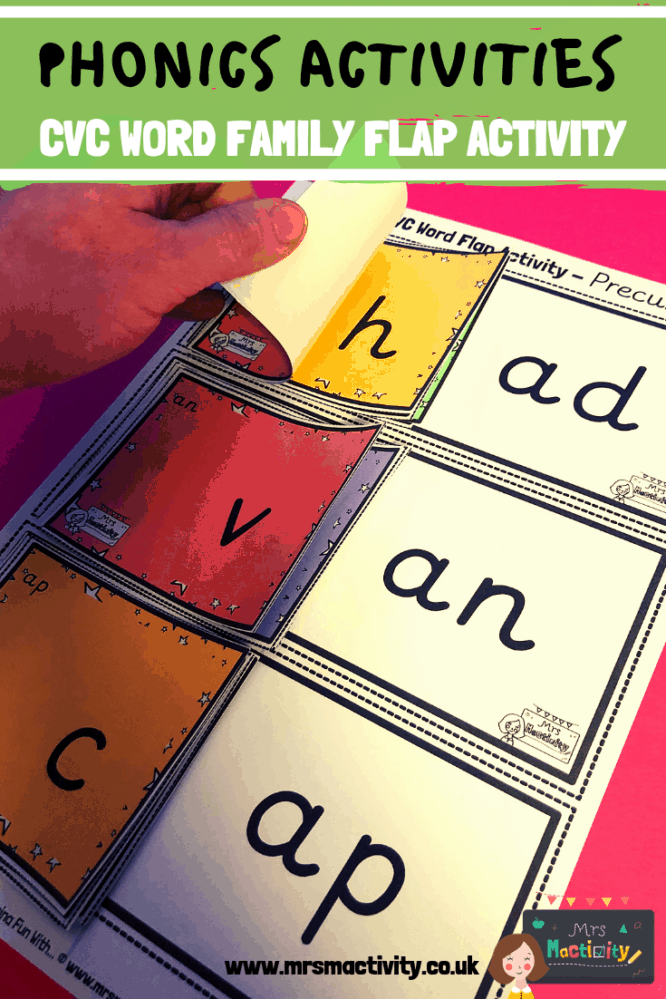 CVC Word Family Flap Activity Pack | Primary Teaching Resources