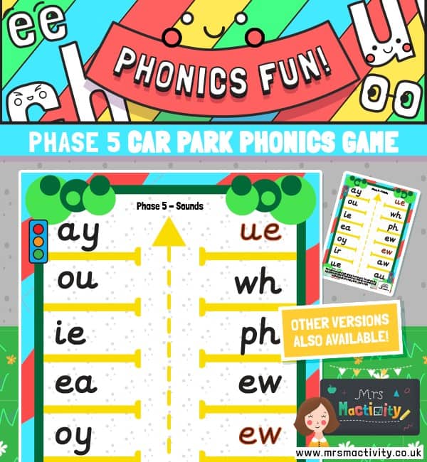 Phase 5 Sounds Car Park Game Engaging Phase 5 Phonics Activity For Phase 5 Sounds Car Park Game Engaging Phase 5 Phonics Activity For