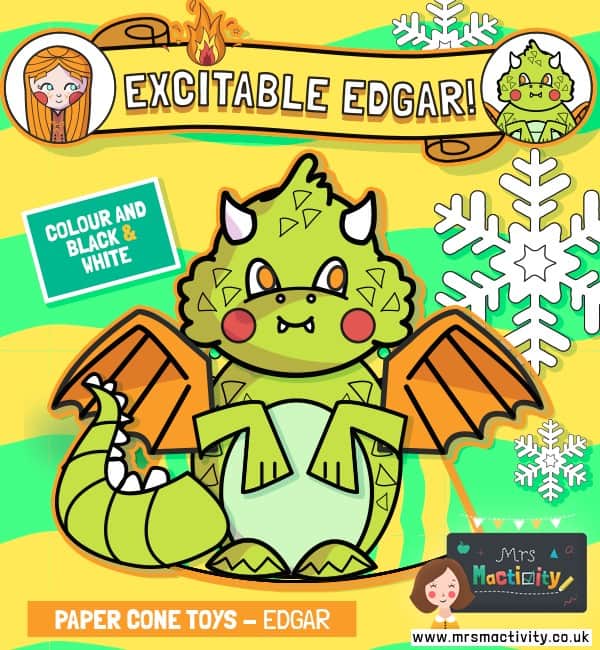 Excitable Edgar Cone Paper Toy