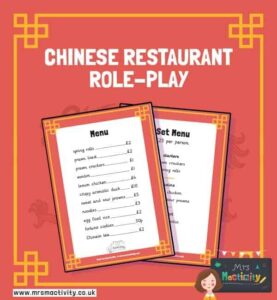 Chinese Restaurant Role-Play Menu | Mrs Mactivity
