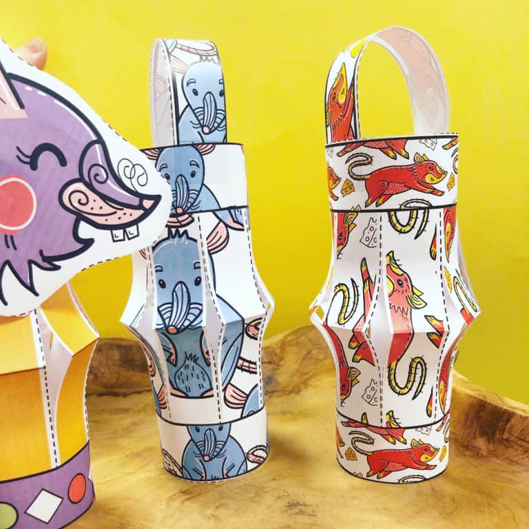 year of the rat Chinese lantern craft