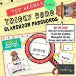 Tricky Words Classroom Passwords Phase 4