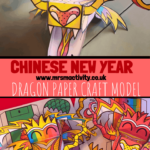 Chinese New year dragon paper craft model