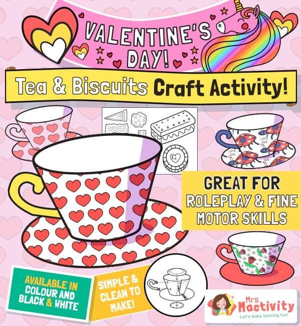 Valentine's Day Teacup Craft Activity