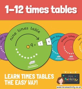 Times Tables Spinners | Mrs Mactivity