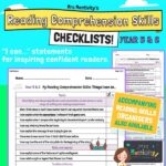 Year 5/6 Reading Comprehension Skills Assessment Checklist