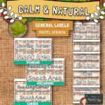 Calm and Natural Classroom Labels – Pastel