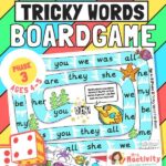 Phase 3 Tricky Words Board Game