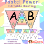 Editable Pastel Display Bunting
