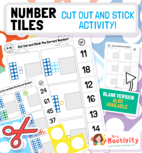 Number Tiles Cut And Stick Activity | Year 1 Place Value
