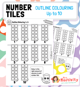 Number Tiles Colouring Activity 1-10 | Mrs Mactivity