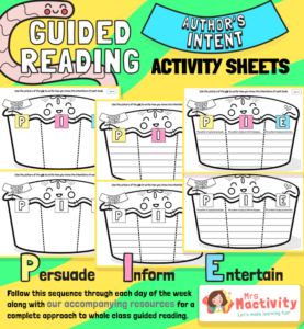 Whole Class Guided Reading Differentiated Author's Intent Activity ...