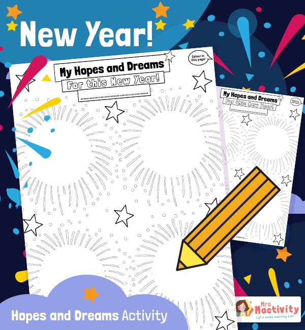 2022 New Year Hopes And Dreams Worksheet Mrs Mactivity