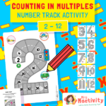Maths Number tracks Road Counting Multiples 2 12 COLOUR Spaces