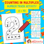 Counting in Multiples Number Track Activity - Plain