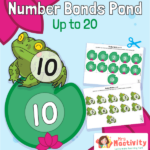 Frog and Lily Pad Number Bonds to 20 Worksheet