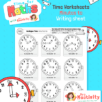 Maths time Time Guess Minutes TO Worksheet BW
