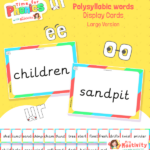 Phase 4 Polysyllabic Word Cards - Large