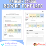 End of term report template for KS1 and KS2 pupils – editable Word version