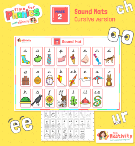 Phase 2 Sound Mat - Cursive | Letters And Sounds Resources