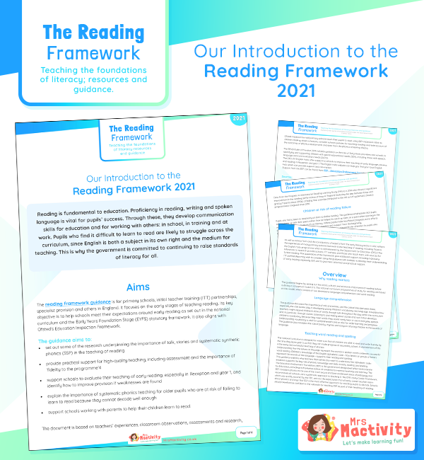Introduction To The 2021 Reading Framework DfE Reading Framework