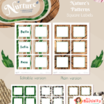 Display Nurture Square labels Patterns