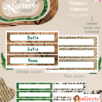 Nurture with Nature Editable Tray Labels