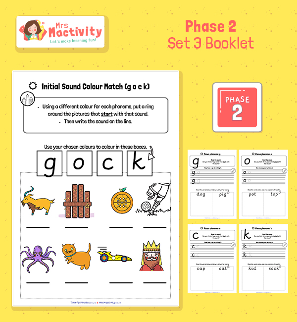 Phase 2 Phonics Worksheets And Activities For Reception EYFS CVC 