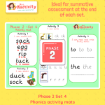 Phonics Activity Mat | Phase 2 Set 4