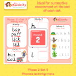 Phonics Activity Mat | Phase 2 Set 5