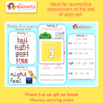 Phonics Activity Mat | Phase 3 ai ee igh oa