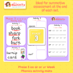 Phonics Activity Mat | Phase 3 oo ar or ur