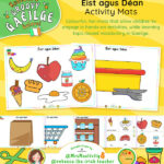 Éist agus Déan (Listen and Do Playdough Mats) | Rebecca The Irish Teacher Range. These are colourful, fun playdough mats that allow children to engage in hands-on activities