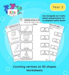 Year 2 | Counting Vertices On 3D Shapes Worksheet | Year 2 3D Shape ...