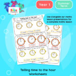 Year 1 | Telling the Time to the Hour Worksheets