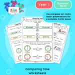 Year 1 | Comparing Time Worksheets