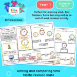 Year 1 | Writing and Comparing Time Revision Mats
