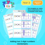 Year 2 | Adding 2 Two Digit Numbers Without Crossing Ten Worksheets