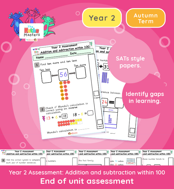 Year 2 | Autumn Block 2 Addition and Subtraction Within 100 Assessment