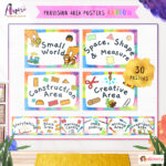 Aspire: Watercolour Provision Area Posters with Pictures