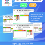 Year 3 one ten hundred more or less place value activity cards