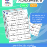 Year 3 using number lines to 1,000 place value worksheets